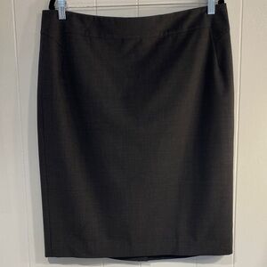 Ann Taylor Wool Blend Pencil Skirt | Lined Back Slit Gray | Size 14